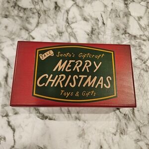 Santa's‎ Giftcraft Merry Christmas Toys Gifts Wooden Keepsake Box Red